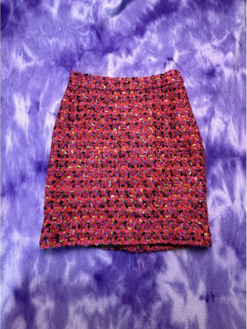 Kate Spade Skirt the rules wool plaid pink and red skirt